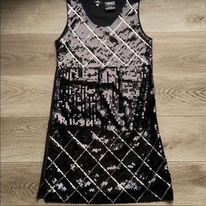 Miss Nikky Sequin sleeveless mini dress
